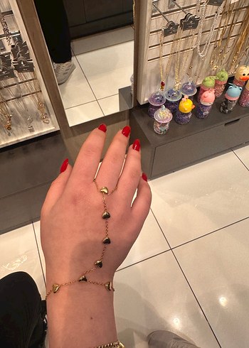 Altın Renk Zincir Detaylı Bohem Kadın El Zinciri - Görsel 3