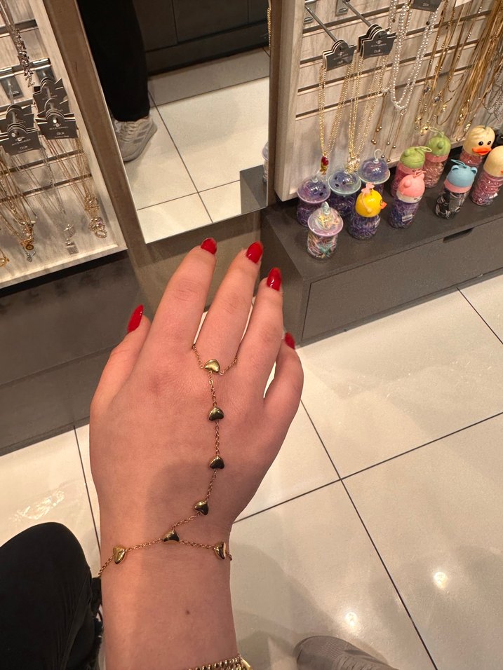 Altın Renk Zincir Detaylı Bohem Kadın El Zinciri - Görsel 3