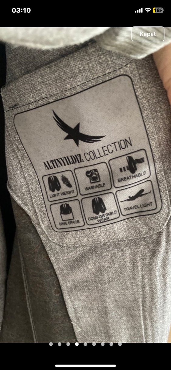 Gri Düğmeli Erkek Takım Elbise Ceketi - Görsel 2