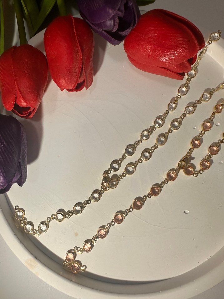 Zincir Detaylı Uzun Altın Kadın Kolye - Görsel 4