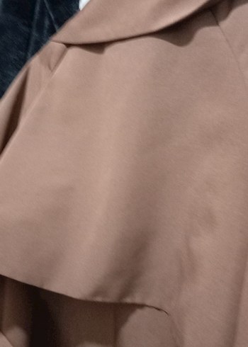 Bej Kadın Uzun Kemerli Trençkot - Görsel 8