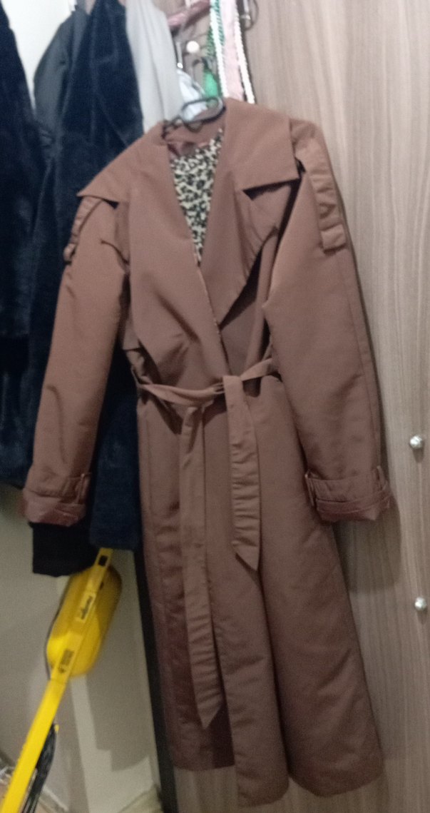 Bej Kadın Uzun Kemerli Trençkot - Görsel 2