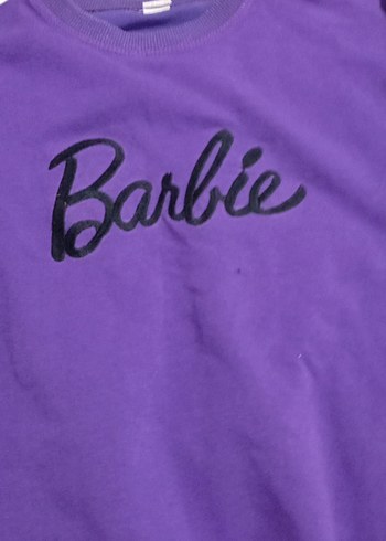 Mor Barbie Baskılı Kız Sweatshirt - Görsel 3