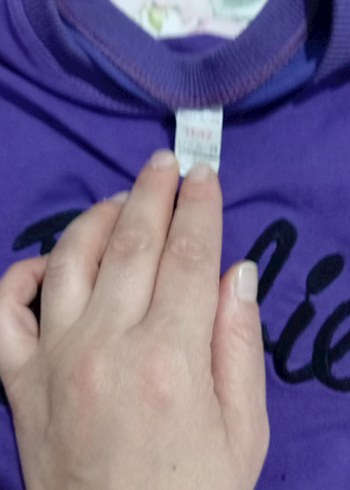 Mor Barbie Baskılı Kız Sweatshirt - Görsel 5