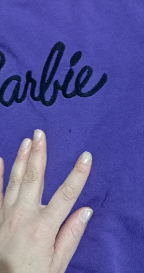 Mor Barbie Baskılı Kız Sweatshirt - Görsel 4