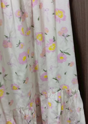 Çiçek Desenli Uzun Askılı çocuk Elbise - Görsel 6