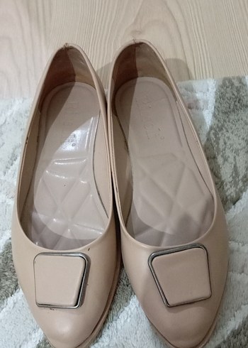 Bej Kadın Günlük Topuklu Babet - Görsel 2