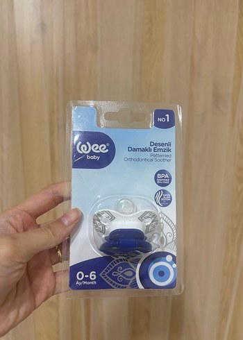 Diğer 0-6 Ay Ortopedik Mavi Desenli Emzik