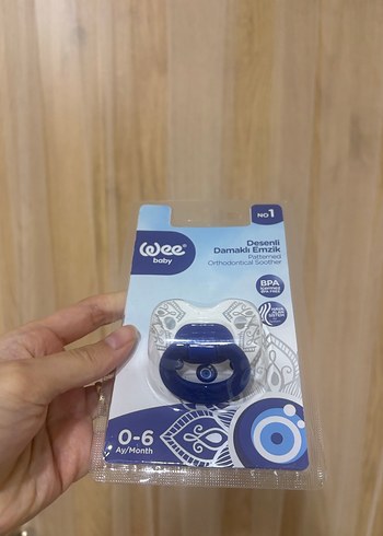 0-6 Ay Ortopedik Mavi Desenli Emzik