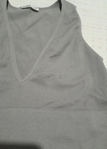 V Yaka Gri Mini Spor Büstiyer - Görsel 5