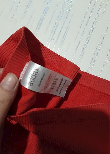 Kırmızı Straplez Mini Denim Büstiyer - Görsel 6