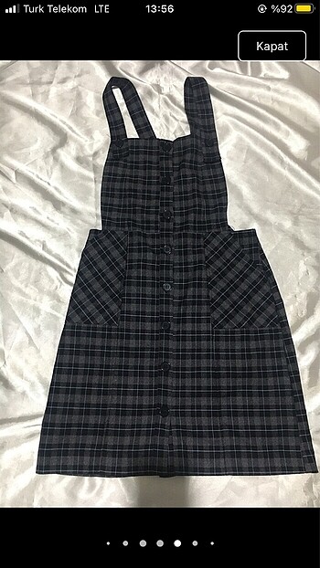 Düğme detaylı elbise - Görsel 7