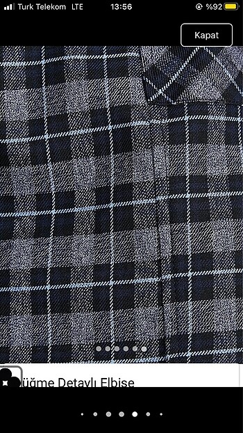 Düğme detaylı elbise - Görsel 6