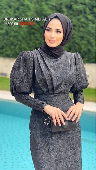 Brokar siyah abiye
