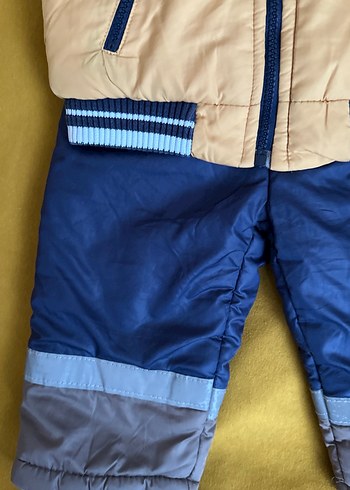 Sarı Lacivert Erkek Bebek Kayak Tulumu - Görsel 2