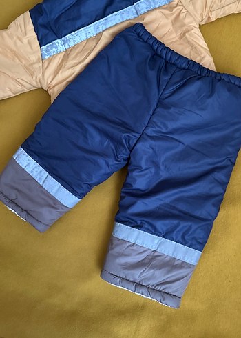 Sarı Lacivert Erkek Bebek Kayak Tulumu - Görsel 10