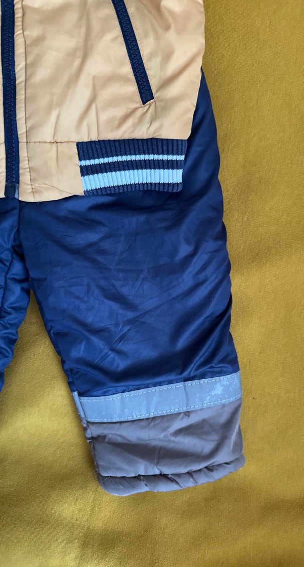 Sarı Lacivert Erkek Bebek Kayak Tulumu - Görsel 3