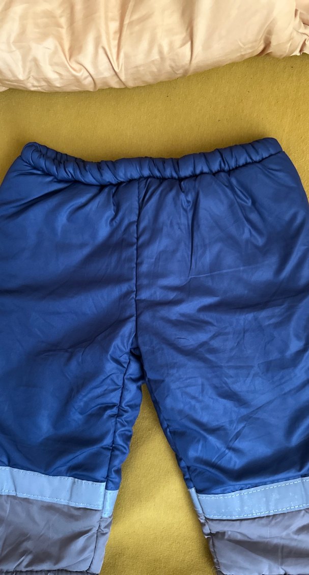 Sarı Lacivert Erkek Bebek Kayak Tulumu - Görsel 4