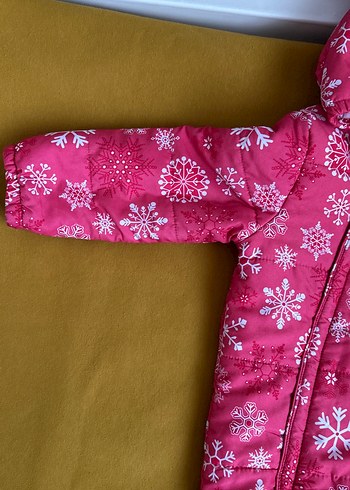 Kapüşonlu Pembe Kız Bebek Kar Tulumu - Görsel 4