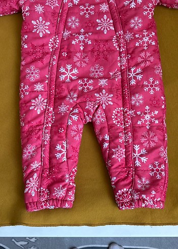 Kapüşonlu Pembe Kız Bebek Kar Tulumu - Görsel 2