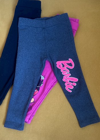 Kız Çocuk Renkli Baskılı Streç Tayt - Görsel 3