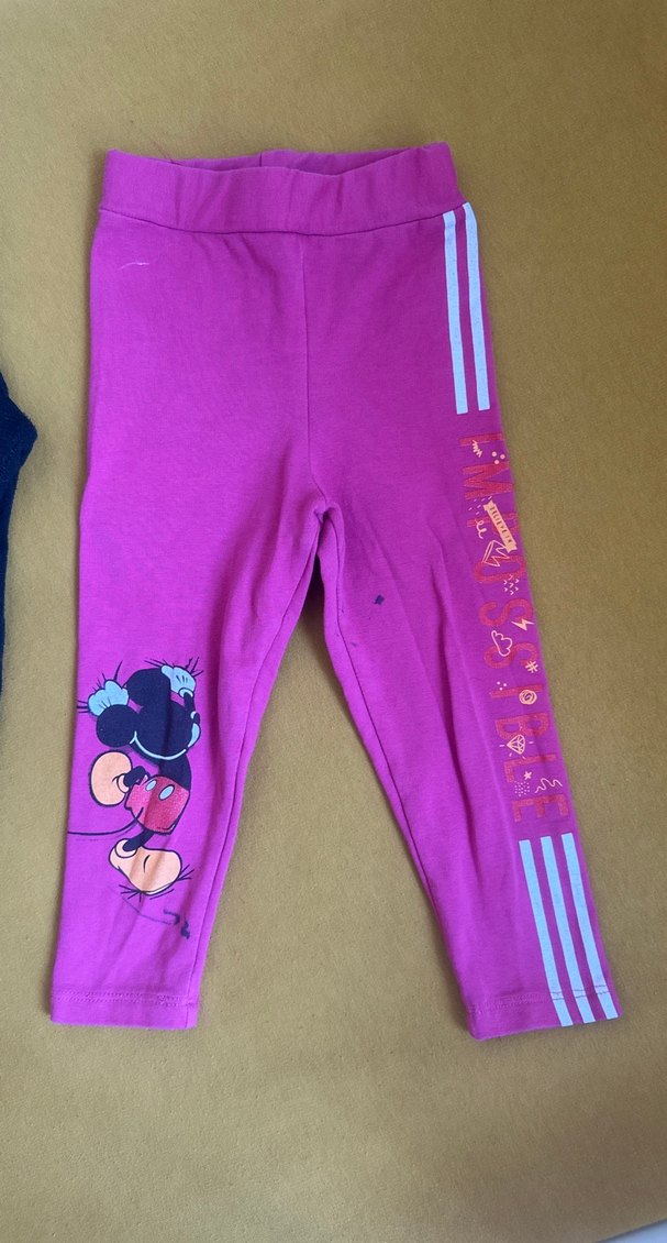 Kız Çocuk Renkli Baskılı Streç Tayt - Görsel 4