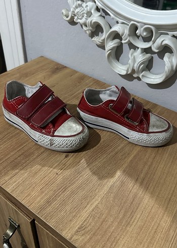 Kız Çocuk Kırmızı Cırt Cırtlı Spor Ayakkabı - Görsel 2