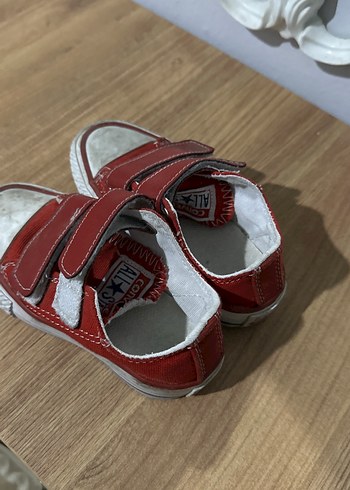 Kız Çocuk Kırmızı Cırt Cırtlı Spor Ayakkabı - Görsel 4