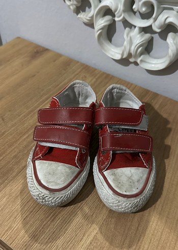 Kız Çocuk Kırmızı Cırt Cırtlı Spor Ayakkabı - Görsel 3