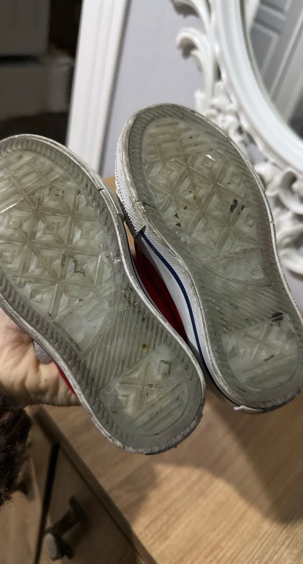 Kız Çocuk Kırmızı Cırt Cırtlı Spor Ayakkabı - Görsel 5