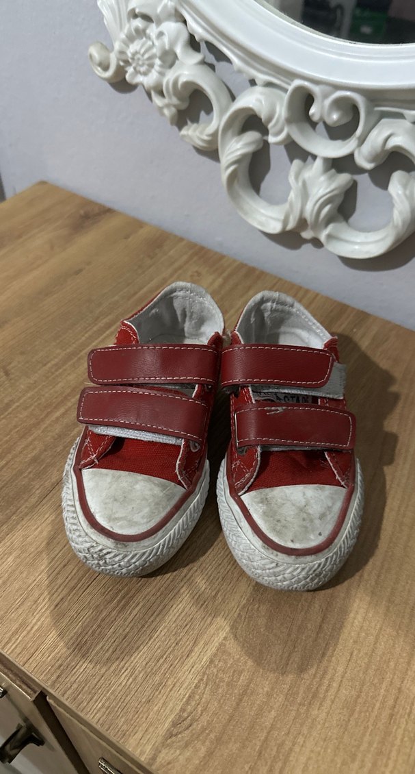 Kız Çocuk Kırmızı Cırt Cırtlı Spor Ayakkabı - Görsel 3