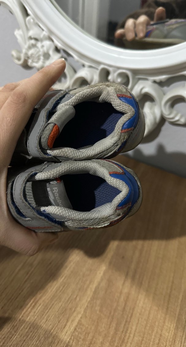 Gri Erkek Çocuk Spor Ayakkabı Velcro - Görsel 5