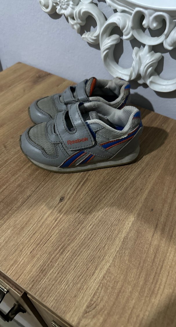 Gri Erkek Çocuk Spor Ayakkabı Velcro - Görsel 4