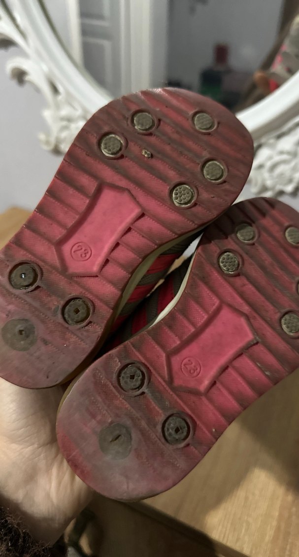 Kız Çocuk Gri Cırtlı Spor Ayakkabı - Görsel 4