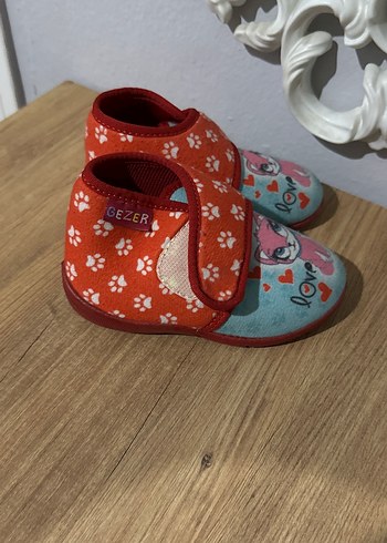 Renkli Kız Çocuk Ev Terliği, Cırtlı, Desenli - Görsel 2