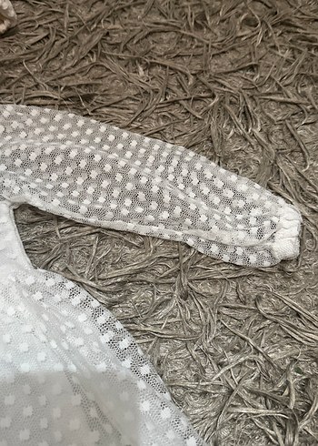 Uzun Kollu Beyaz Dantel Kız Elbisesi - Görsel 2