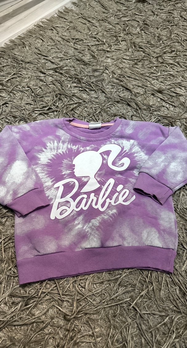 Mor Bağlama Desenli Barbie Eşofman Takımı - Görsel 2