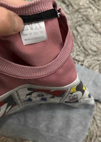 Baskılı Uzun Kollu Örgü Kız Bebek Takımı - Görsel 4