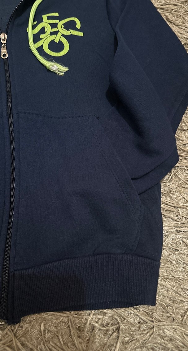 Renkli Baskılı Kapüşonlu Fermuarlı Sweatshirt - Görsel 3