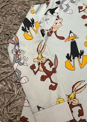 Gri Baskılı Çocuk Pijama Üstü - Görsel 3