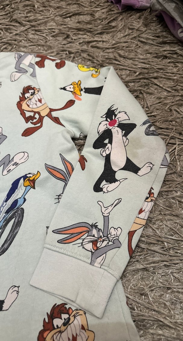 Gri Baskılı Çocuk Pijama Üstü - Görsel 4