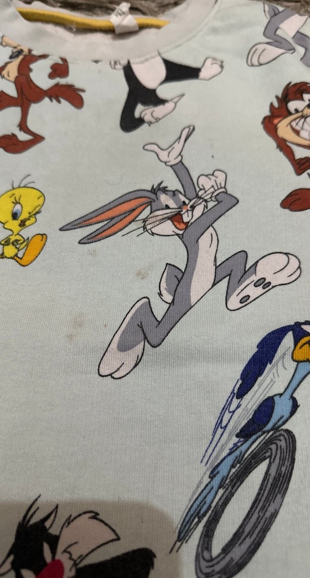 Gri Baskılı Çocuk Pijama Üstü - Görsel 2