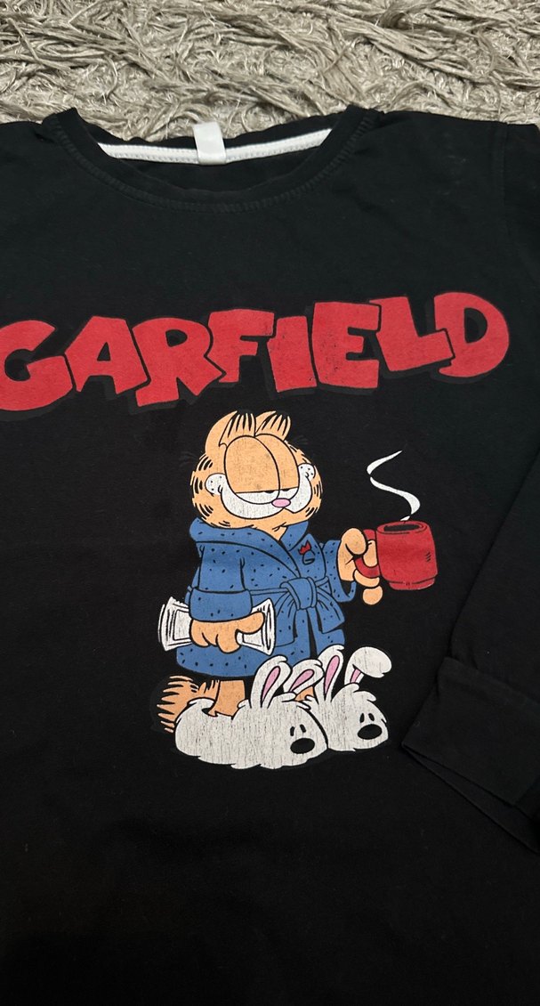 Garfield Baskılı Çocuk Sweatshirt Siyah - Görsel 3