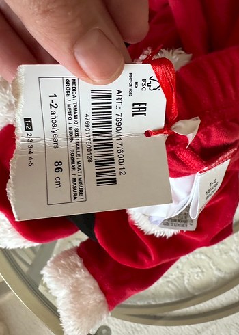 Kız Çocuk Kemerli Kırmızı Kostüm - Görsel 2