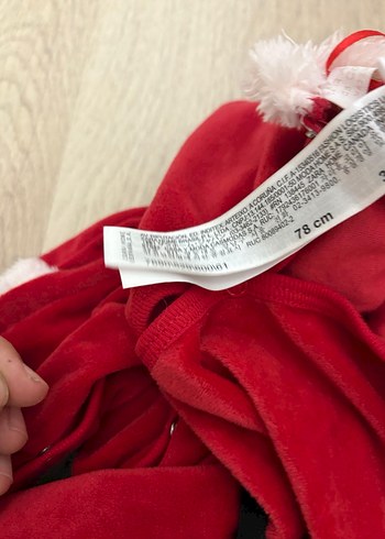 Kemerli Kırmızı Bebek Noel Tulumu - Görsel 2