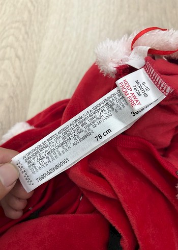 Kemerli Kırmızı Bebek Noel Tulumu - Görsel 4