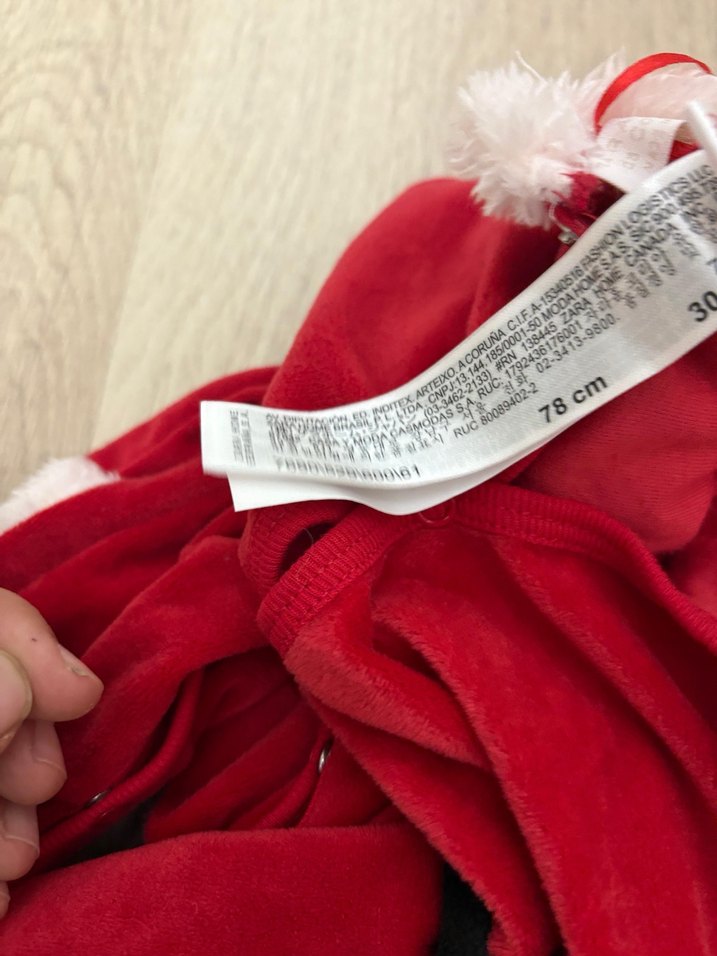 Kemerli Kırmızı Bebek Noel Tulumu - Görsel 2