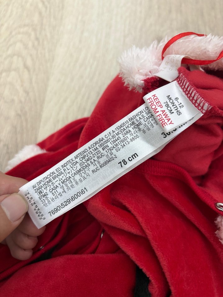 Kemerli Kırmızı Bebek Noel Tulumu - Görsel 4