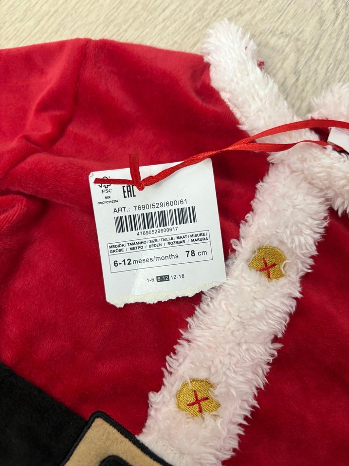 Kemerli Kırmızı Bebek Noel Tulumu - Görsel 5