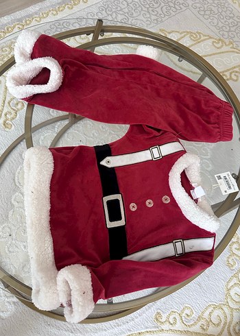 Kız Çocuk Kırmızı Kemer Detaylı Takım - Görsel 2